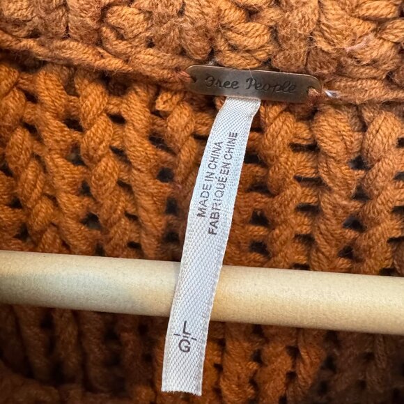 FREE PEOPLE my only sunshine sweater in caramelize size L - Picture 4 of 6